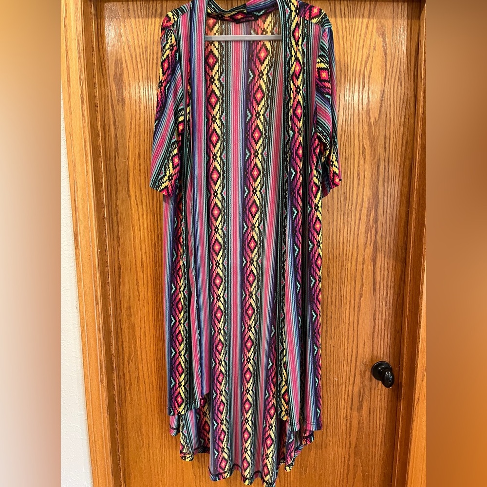 Crazy train, Aztec print kimono, size OS